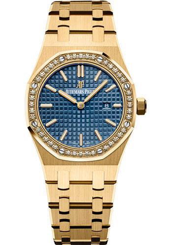 Audemars Piguet Royal Oak Quartz Watch-Blue Dial 33mm-67651BA.ZZ.1261BA.02 - Luxury Time NYC INC