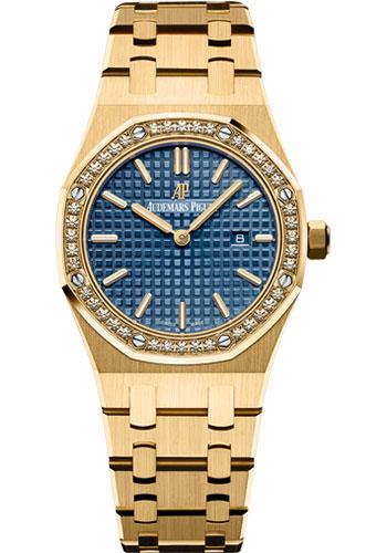 Audemars Piguet Royal Oak Quartz Watch-Blue Dial 33mm-67651BA.ZZ.1261BA.02 - Luxury Time NYC INC