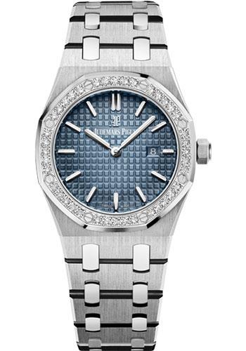 Audemars Piguet Royal Oak Quartz Watch-Blue Dial 33mm-67651IP.ZZ.1261IP.01 - Luxury Time NYC INC
