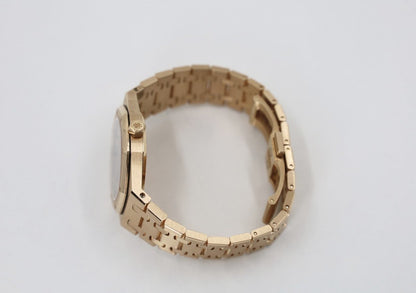 Audemars Piguet Royal Oak Quartz Watch-Brown Dial 33mm-67650OR.OO.1261OR.01 - Luxury Time NYC INC