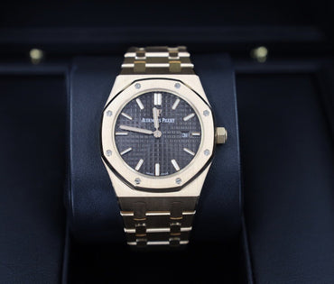 Audemars Piguet Royal Oak Quartz Watch-Brown Dial 33mm-67650OR.OO.1261OR.01 - Luxury Time NYC INC
