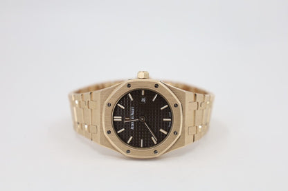 Audemars Piguet Royal Oak Quartz Watch-Brown Dial 33mm-67650OR.OO.1261OR.01 - Luxury Time NYC INC