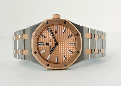 Audemars Piguet Royal Oak Quartz Watch-Pink Dial 33mm-67650SR.OO.1261SR.01 - Luxury Time NYC