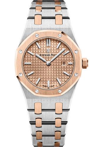 Audemars Piguet Royal Oak Quartz Watch-Pink Dial 33mm-67650SR.OO.1261SR.01 - Luxury Time NYC INC