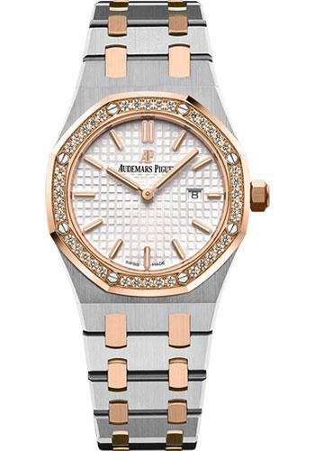 Audemars Piguet Royal Oak Quartz Watch-Silver Dial 33mm-67651SR.ZZ.1261SR.01 - Luxury Time NYC INC