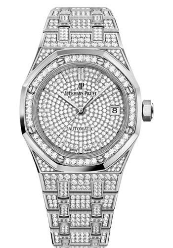 Audemars Piguet Royal Oak Self Winding Watch-Diamond Dial 37mm-15452BC.ZZ.1258BC.01 - Luxury Time NYC INC