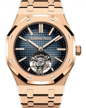 Load image into Gallery viewer, Audemars Piguet Royal Oak Selfwinding Flying Tourbillion Rose Gold 41mm Blue 26730OR.OO.1320OR.01 - Luxury Time NYC