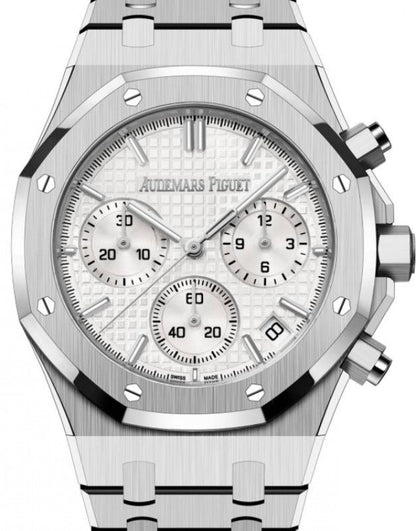 Audemars Piguet Royal Oak Selfwinding Stainless Steel 41mm White Dial 26240ST.OO.1320ST.03 - Luxury Time NYC