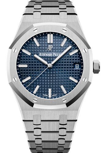 Audemars Piguet Royal Oak Selfwinding Watch - 41mm - Stainless Steel - Blue Dial - Calibre 4302-Blue Dial 41mm-15500ST.OO.1220ST.01 - Luxury Time NYC INC