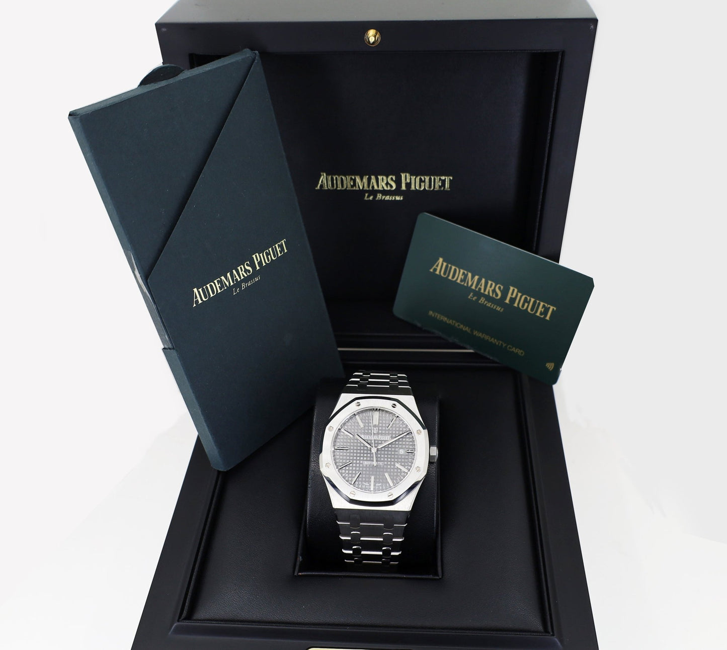 Audemars Piguet Royal Oak Selfwinding Watch - 41mm - Stainless Steel - Grey Dial - Calibre 4302-Grey Dial 41mm-15500ST.OO.1220ST.02 - Luxury Time NYC