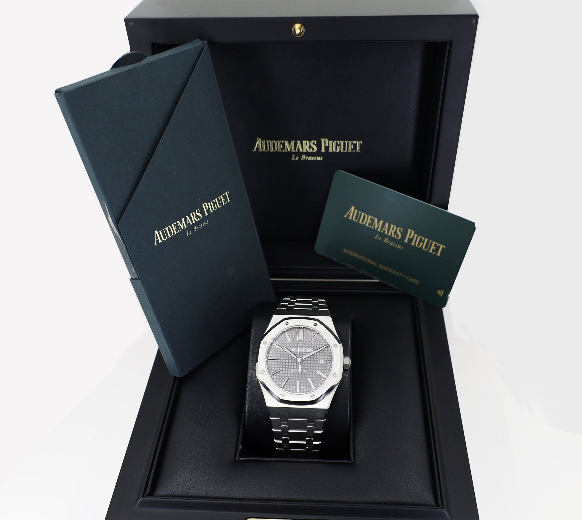 Audemars Piguet Royal Oak Selfwinding Watch - 41mm - Stainless Steel - Grey Dial - Calibre 4302-Grey Dial 41mm-15500ST.OO.1220ST.02 - Luxury Time NYC