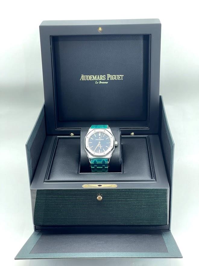 Audemars Piguet Royal Oak Selfwinding Watch-Blue Dial 37mm-15450ST.OO.1256ST.03 - Luxury Time NYC INC
