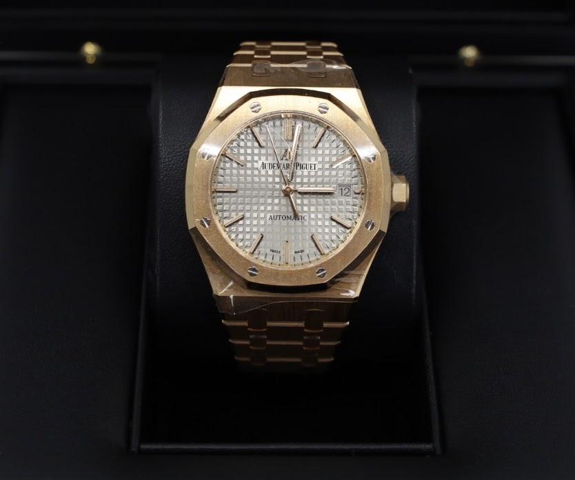 Audemars Piguet Royal Oak Selfwinding Watch-Grey Dial 37mm-15450OR.OO.1256OR.01 - Luxury Time NYC INC