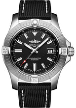 Load image into Gallery viewer, Breitling Avenger Automatic 43 Watch - Stainless Steel - Black Dial - Anthracite Calfskin Leather Strap - Folding Buckle - A17318101B1X2 - Luxury Time NYC