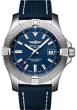 Load image into Gallery viewer, Breitling Avenger Automatic 43 Watch - Stainless Steel - Blue Dial - Blue Calfskin Leather Strap - Tang Buckle - A17318101C1X1 - Luxury Time NYC