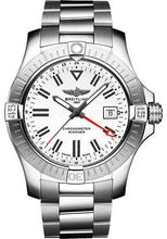 Load image into Gallery viewer, Breitling Avenger Automatic GMT 43 Watch - Stainless Steel - White Dial - Metal Bracelet - A32397101A1A1 - Luxury Time NYC