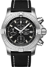 Load image into Gallery viewer, Breitling Avenger Chronograph 43 Watch - Stainless Steel - Black Dial - Anthracite Calfskin Leather Strap - Folding Buckle - A13385101B1X2 - Luxury Time NYC