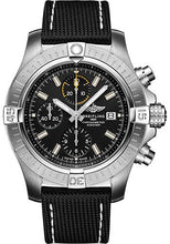 Load image into Gallery viewer, Breitling Avenger Chronograph 45 Watch - Stainless Steel - Black Dial - Anthracite Calfskin Leather Strap - Folding Buckle - A13317101B1X2 - Luxury Time NYC