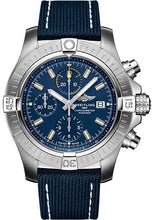 Load image into Gallery viewer, Breitling Avenger Chronograph 45 Watch - Stainless Steel - Blue Dial - Blue Calfskin Leather Strap - Folding Buckle - A13317101C1X2 - Luxury Time NYC