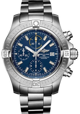 Breitling Avenger Chronograph 45 Watch - Stainless Steel - Blue Dial - Metal Bracelet - A13317101C1A1 - Luxury Time NYC