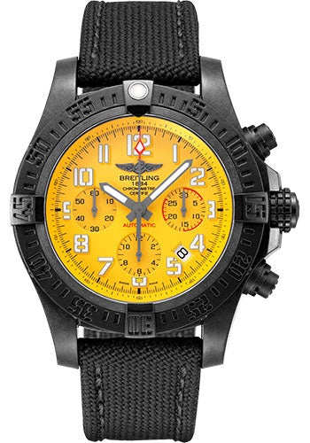 Breitling Avenger Hurricane 12h 45 Watch - Breitlight - Cobra Yellow Dial - Anthracite Military Strap - Tang Buckle - XB0180E41I1W1 - Luxury Time NYC