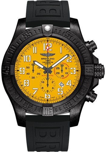 Breitling Avenger Hurricane 12h Watch - Breitlight - Cobra Yellow Dial - Black Diver Pro III Strap - Tang Buckle - XB0170E41I1S2 - Luxury Time NYC