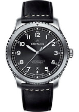 Load image into Gallery viewer, Breitling Aviator 8 Automatic 41 Watch - Steel Case - Black Dial - Black Leather Strap - A17314101B1X1 - Luxury Time NYC