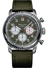 Load image into Gallery viewer, Breitling Aviator 8 B01 Chronograph 43 Curtiss Warhawk Watch - Steel - Green Dial - Khaki Green Military Strap - Folding Buckle - AB01192A1L1X2 - Luxury Time NYC