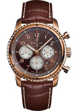 Load image into Gallery viewer, Breitling Aviator 8 B01 Chronograph 43 Watch - 18K Red Gold - Bronze Dial - Brown Alligator Leather Strap - Folding Buckle - RB0119131Q1P2 - Luxury Time NYC