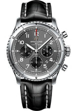 Load image into Gallery viewer, Breitling Aviator 8 B01 Chronograph 43 Watch - Stainless Steel - Anthracite Dial - Black Alligator Leather Strap - Folding Buckle - AB0119131B1P2 - Luxury Time NYC