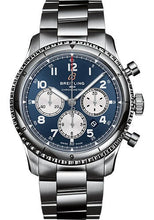 Load image into Gallery viewer, Breitling Aviator 8 B01 Chronograph 43 Watch - Stainless Steel - Blue Dial - Metal Bracelet - AB0119131C1A1 - Luxury Time NYC