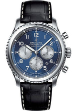 Load image into Gallery viewer, Breitling Aviator 8 B01 Chronograph 43 Watch - Steel Case - Blue Dial - Black Croco Strap - AB0117131C1P1 - Luxury Time NYC