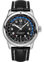 Load image into Gallery viewer, Breitling Aviator 8 B35 Automatic Unitime 43 Watch - Stainless Steel - Black Dial - Black Alligator Leather Strap - Folding Buckle - AB3521U41B1P2 - Luxury Time NYC