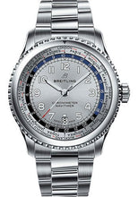 Load image into Gallery viewer, Breitling Aviator 8 B35 Automatic Unitime 43 Watch - Steel Case - Mercury Silver Dial - Steel Professional III Bracelet - AB3521U01G1A1 - Luxury Time NYC