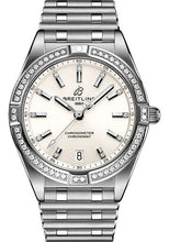 Load image into Gallery viewer, Breitling Chronomat 32 Watch - Stainless Steel (Gem-set) - White Diamond Dial - Metal Bracelet - A77310591A1A1 - Luxury Time NYC