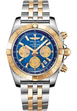 Load image into Gallery viewer, Breitling Chronomat 44 Watch - Steel &amp; Gold - Metallica Blue Dial - Steel And Gold Bracelet - CB0110121C1C1 - Luxury Time NYC