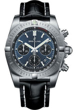 Load image into Gallery viewer, Breitling Chronomat B01 Chronograph 44 Watch - Steel Case - Blackeye Blue Dial - Black Croco Strap - AB0115101C1P2 - Luxury Time NYC