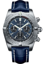 Load image into Gallery viewer, Breitling Chronomat B01 Chronograph 44 Watch - Steel Case - Blackeye Blue Dial - Blue Croco Strap - AB0115101C1P1 - Luxury Time NYC