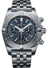 Load image into Gallery viewer, Breitling Chronomat B01 Chronograph 44 Watch - Steel Case - Blackeye Blue Dial - Steel Pilot Bracelet - AB0115101C1A1 - Luxury Time NYC