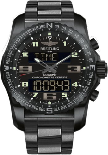 LOT:5 | (116195664) A titanium quartz gentleman's Breitling Aerospace  Avantage bracelet watch.