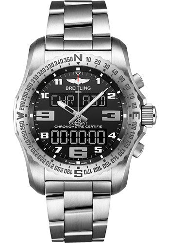 Breitling Titanium 24-20 MM Black Men's Watch Band 176V