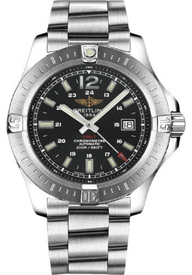 Breitling Colt Automatic Watch - 44mm Steel Case - Volcano Black Dial - Satin Steel Professional III Bracelet - A1738811/BD44/173A - Luxury Time NYC