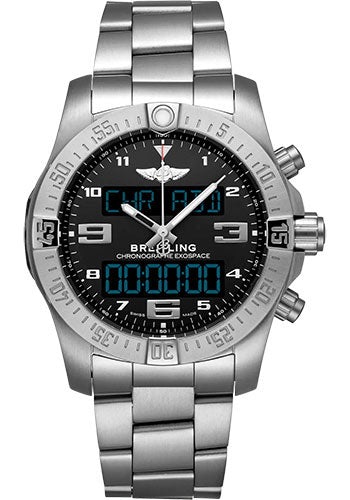 Breitling Exospace B55 Watch - Titanium - Black Dial - Metal Bracelet - EB5510H11B1E1 - Luxury Time NYC