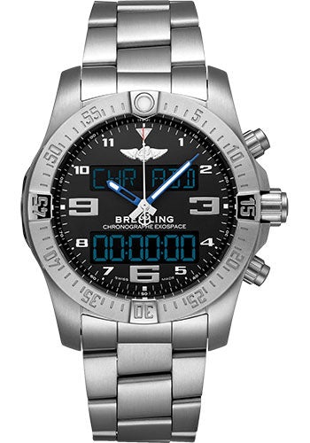 Breitling Exospace B55 Watch - Titanium - Volcano Black Dial - Titanium Bracelet - EB5510H21B1E1 - Luxury Time NYC