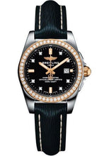 Load image into Gallery viewer, Breitling Galactic 29 Sleek Watch - Stainless Steel - Black Dial - Blue Calfskin Leather Strap - Tang Buckle - C72348531B1X1 - Luxury Time NYC