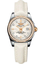 Load image into Gallery viewer, Breitling Galactic 29 Sleek Watch - Stainless Steel - Mother-Of-Pearl Dial - White Calfskin Leather Strap - Tang Buckle - C72348531A1X1 - Luxury Time NYC