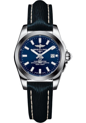 Breitling Galactic 29 Sleek Watch - Steel - Horizon Blue Dial - Mariner Blue Sahara Strap - Tang Buckle - W7234812/C948/271X/A12BA.1 - Luxury Time NYC