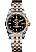 Load image into Gallery viewer, Breitling Galactic 29 Sleek Watch - Steel &amp; rose Gold, gem-set bezel - Trophy Black Diamond Dial - Two-Tone Bracelet - C72348531B1C1 - Luxury Time NYC