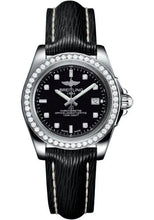 Load image into Gallery viewer, Breitling Galactic 32 Sleek Watch - Stainless Steel - Black Dial - Black Calfskin Leather Strap - Tang Buckle - A71330531B1X1 - Luxury Time NYC