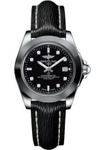 Load image into Gallery viewer, Breitling Galactic 32 Sleek Watch - Steel and Tungsten - Black Dial - Black Calfskin Leather Strap - Tang Buckle - W71330121B1X1 - Luxury Time NYC